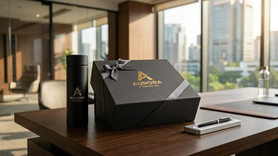 Proses pemilihan dan konsultasi corporate gift set karyawan dengan branding logo perusahaan