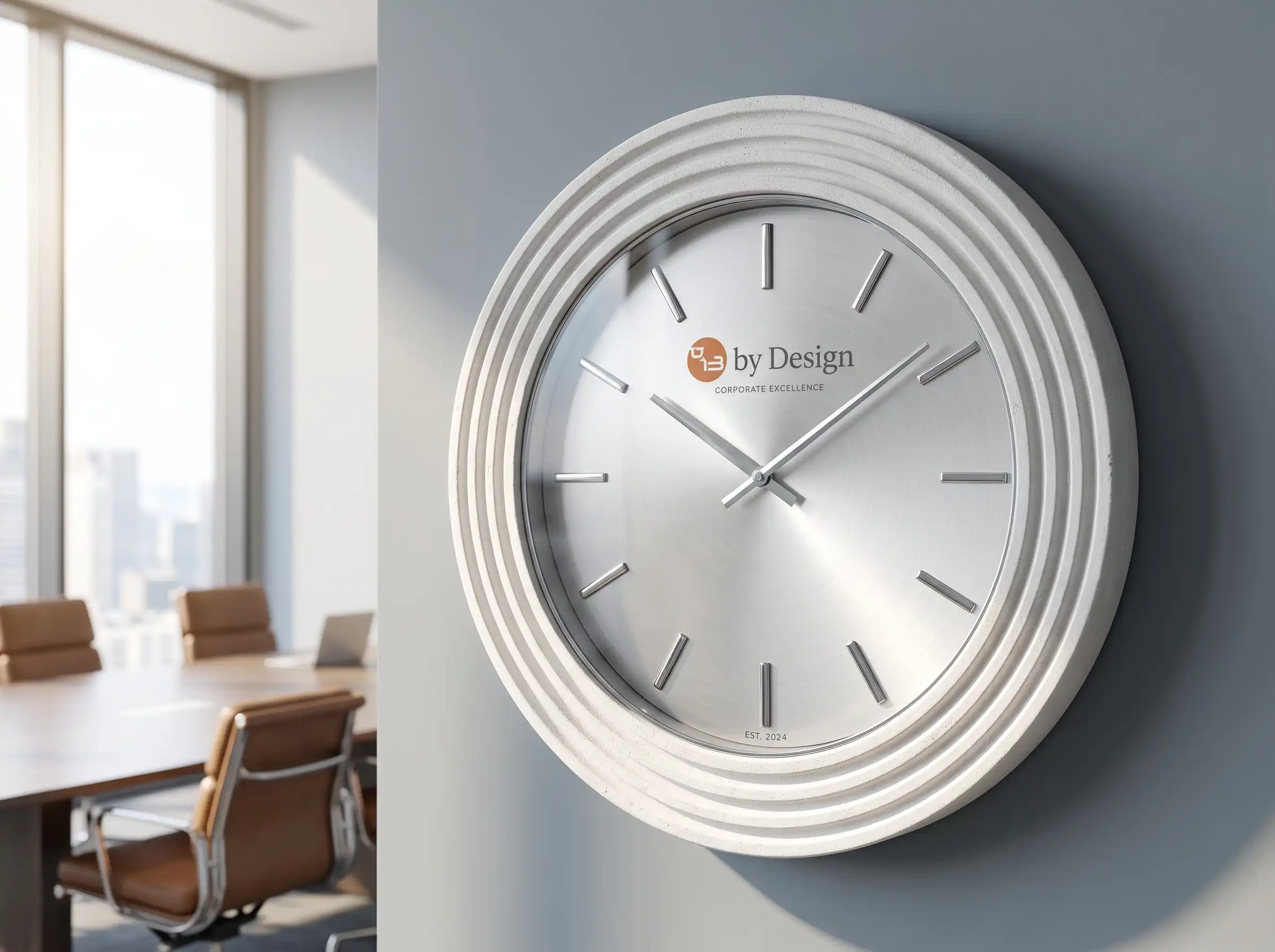 Desk clock custom logo corporate gift