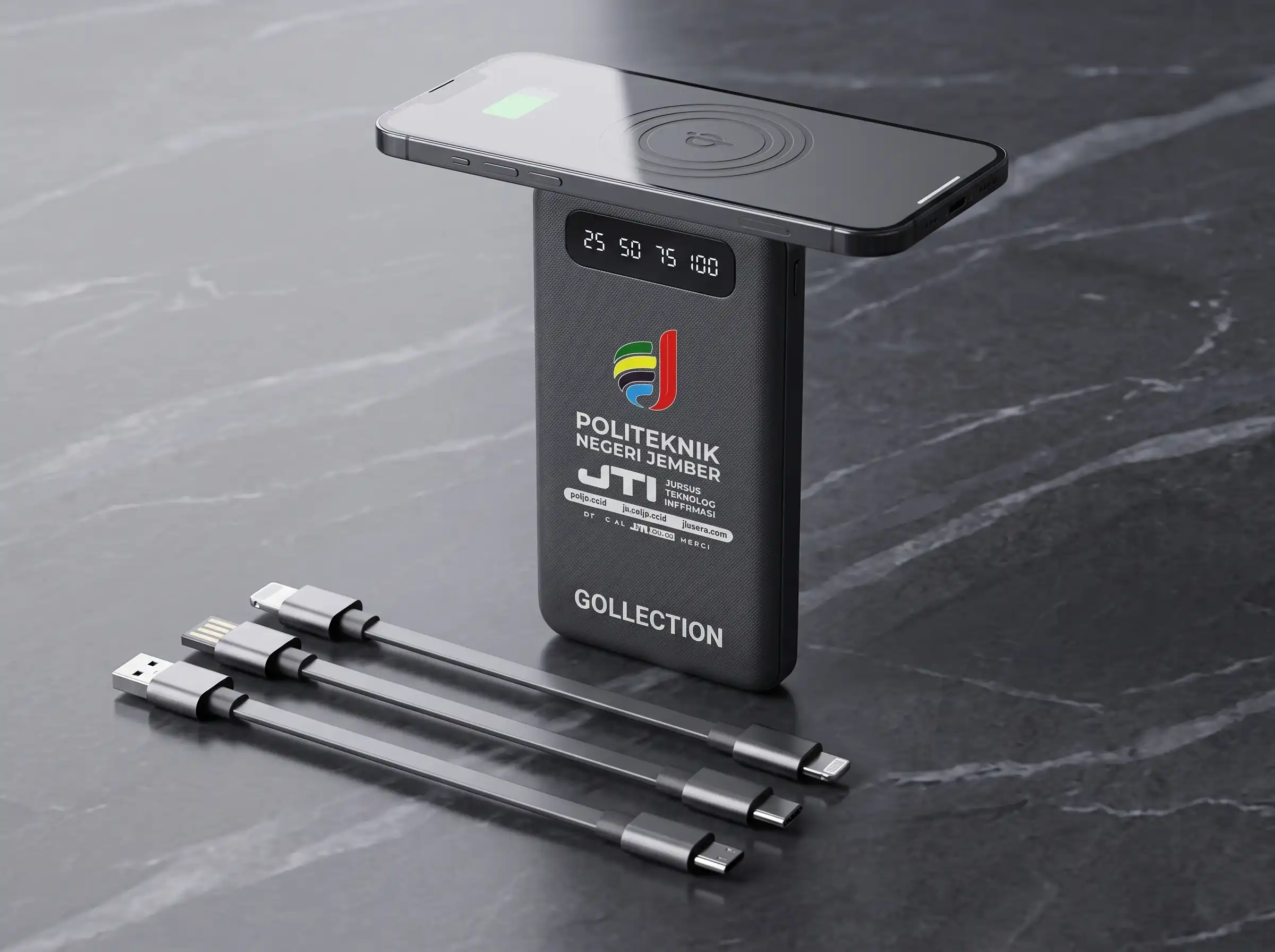 Wireless powerbank custom logo corporate gift